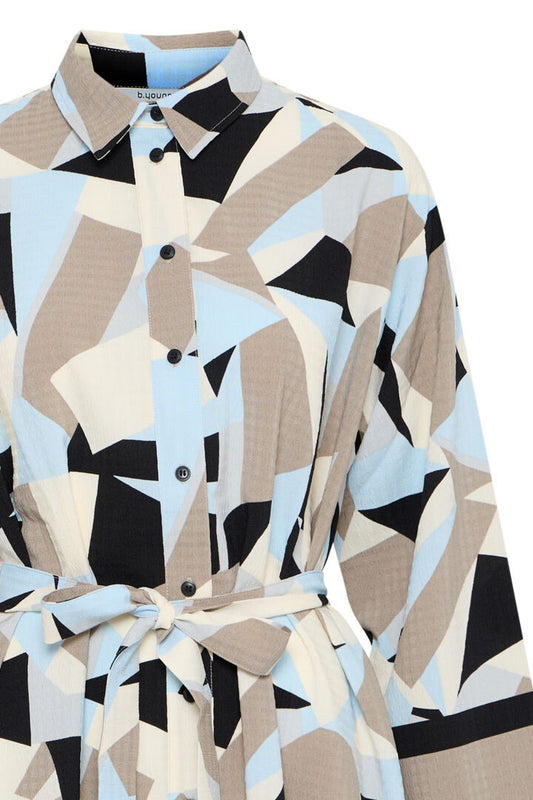 Byfavia Shirt Dress (humus blocks)
