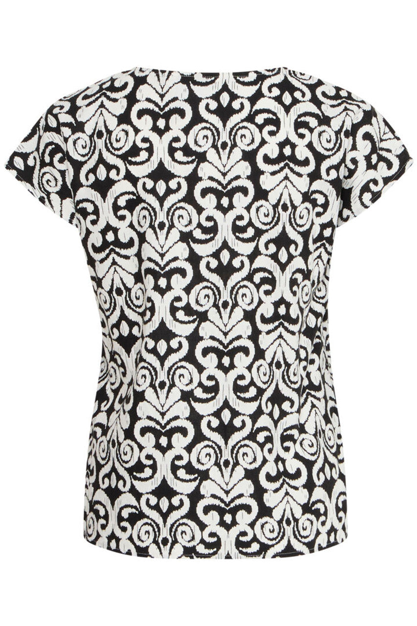 Byfalakka Oneck Blouse ethnic black mix