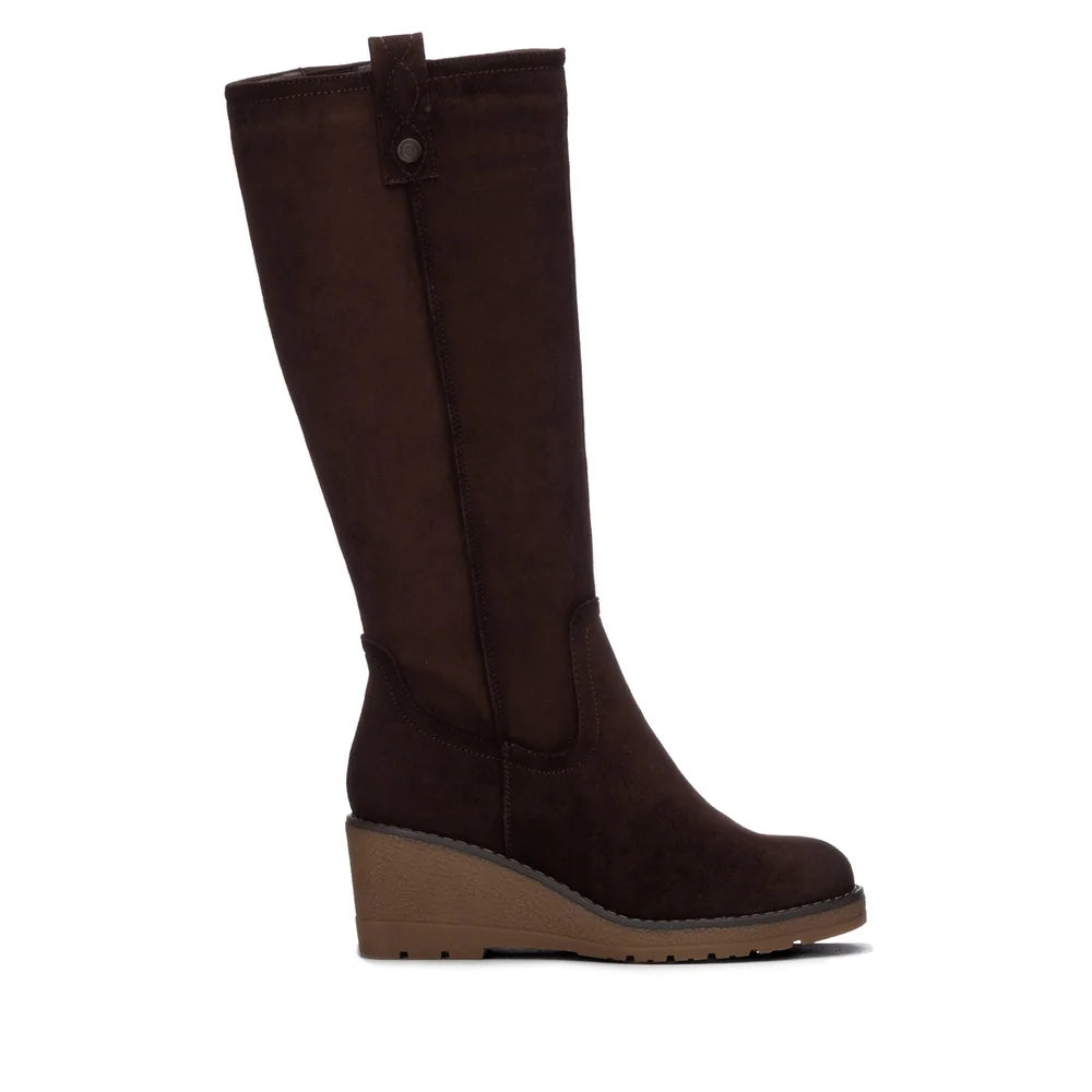Refresh Brown Tall Wedge Boot 176035