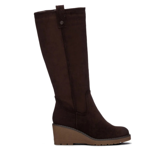 Refresh Brown Tall Wedge Boot 176035