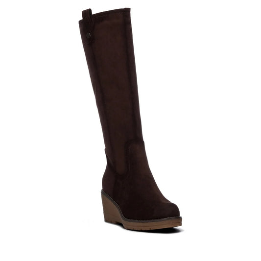 Refresh Brown Tall Wedge Boot 176035