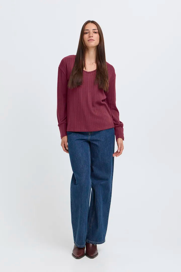 Bysmirna Vneck Top Port Royale