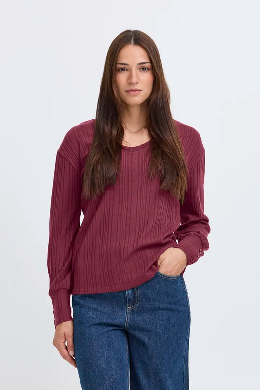 Bysmirna Vneck Top Port Royale