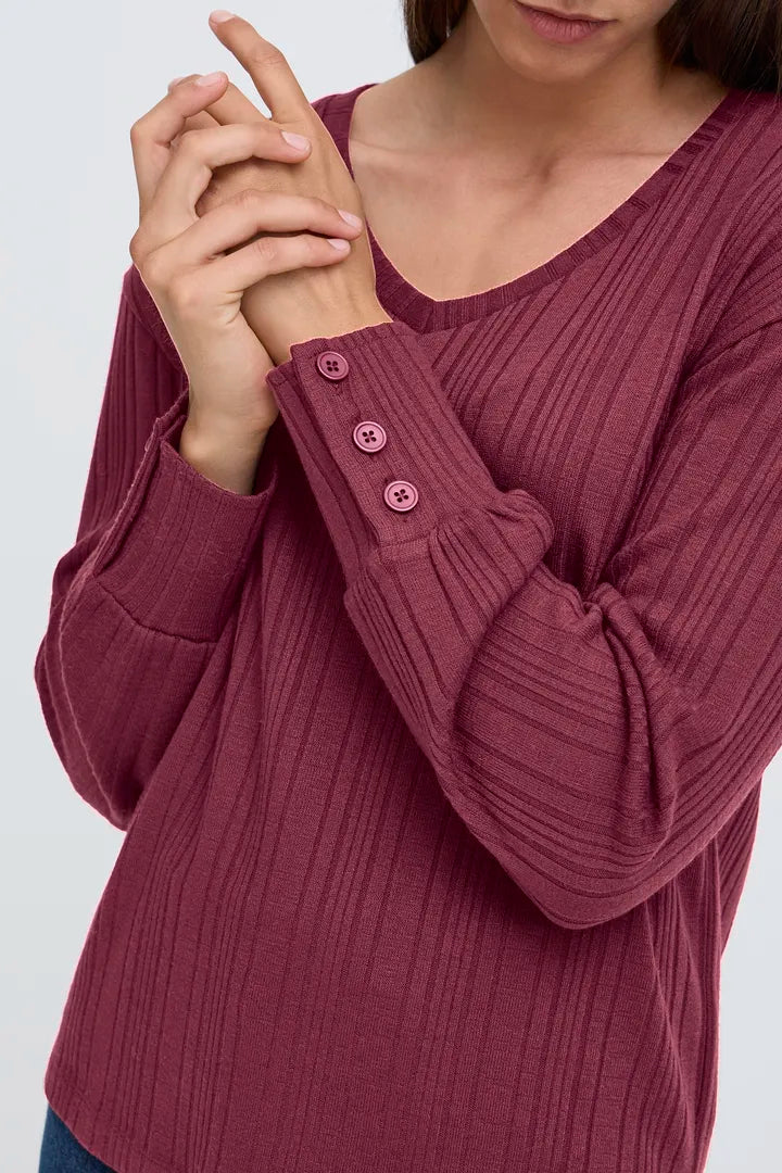 Bysmirna Vneck Top Port Royale