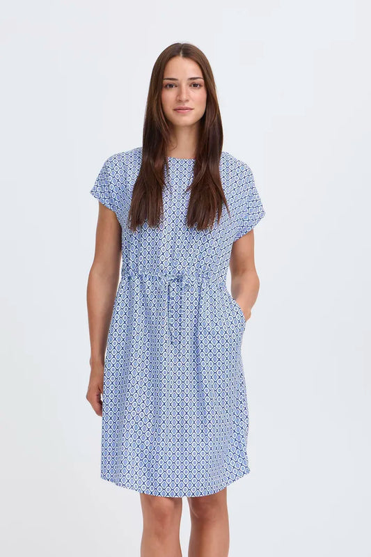 Bymmjoella O Neck Dress - Blue