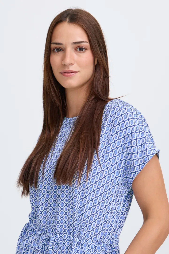 Bymmjoella O Neck Dress - Blue