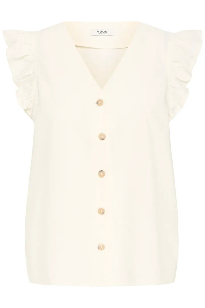 Byfalakka Ruffle Shirt (Marshmallow)