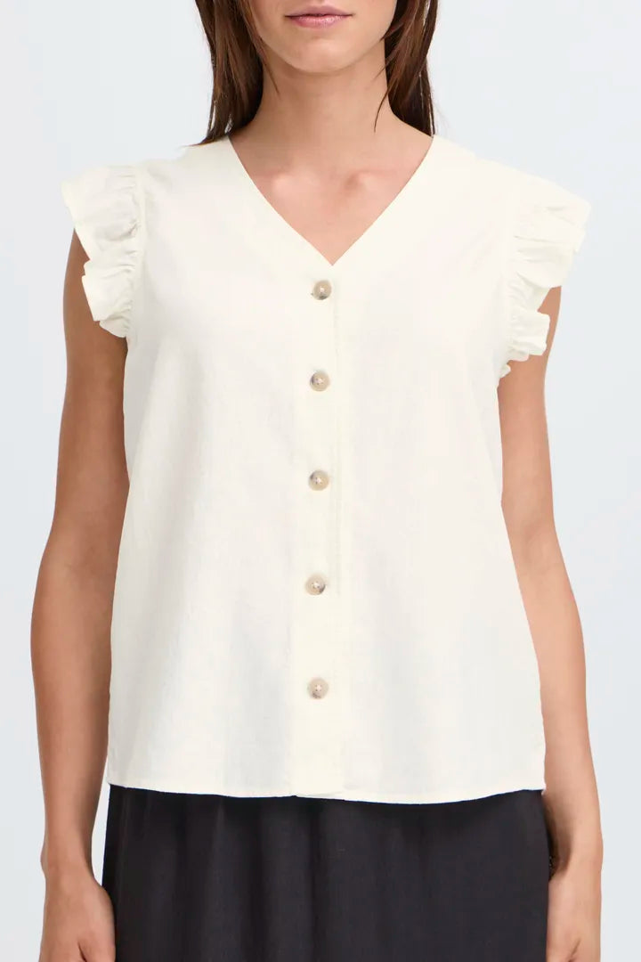Byfalakka Ruffle Shirt (Marshmallow)