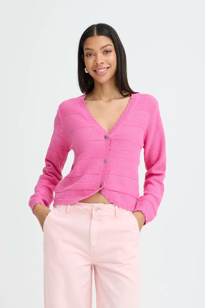 Bymikala Short Cardigan (Phiox Pink)