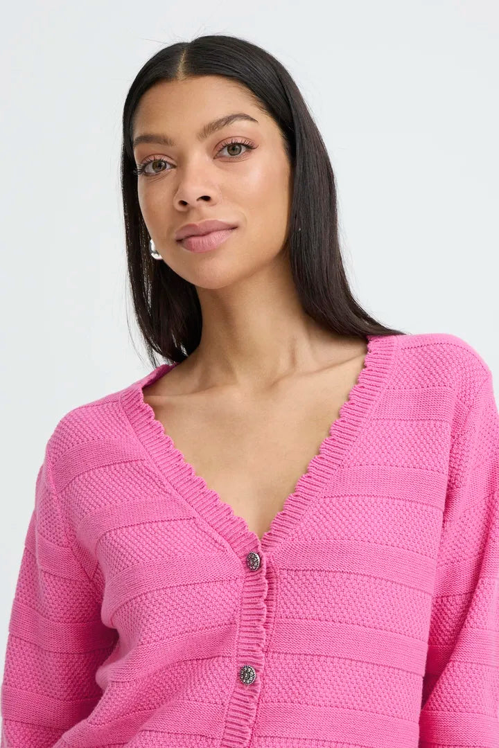 Bymikala Short Cardigan (Phiox Pink)