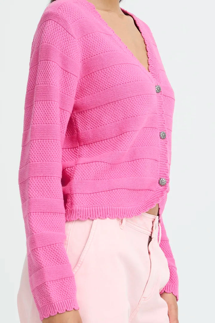 Bymikala Short Cardigan (Phiox Pink)