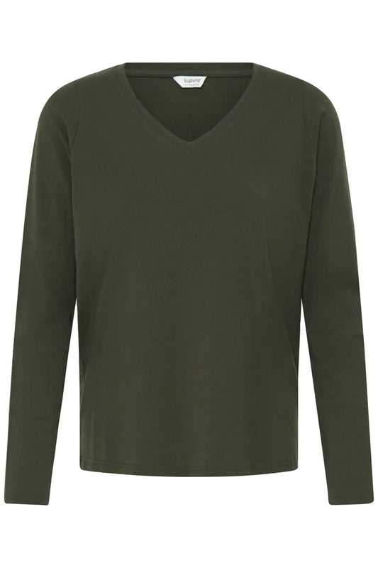 Bypamila Long Sleeve V Neck Top