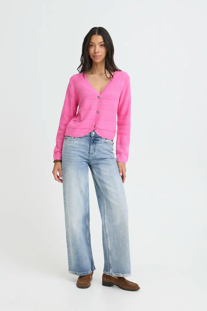 Bymikala Short Cardigan (Phiox Pink)