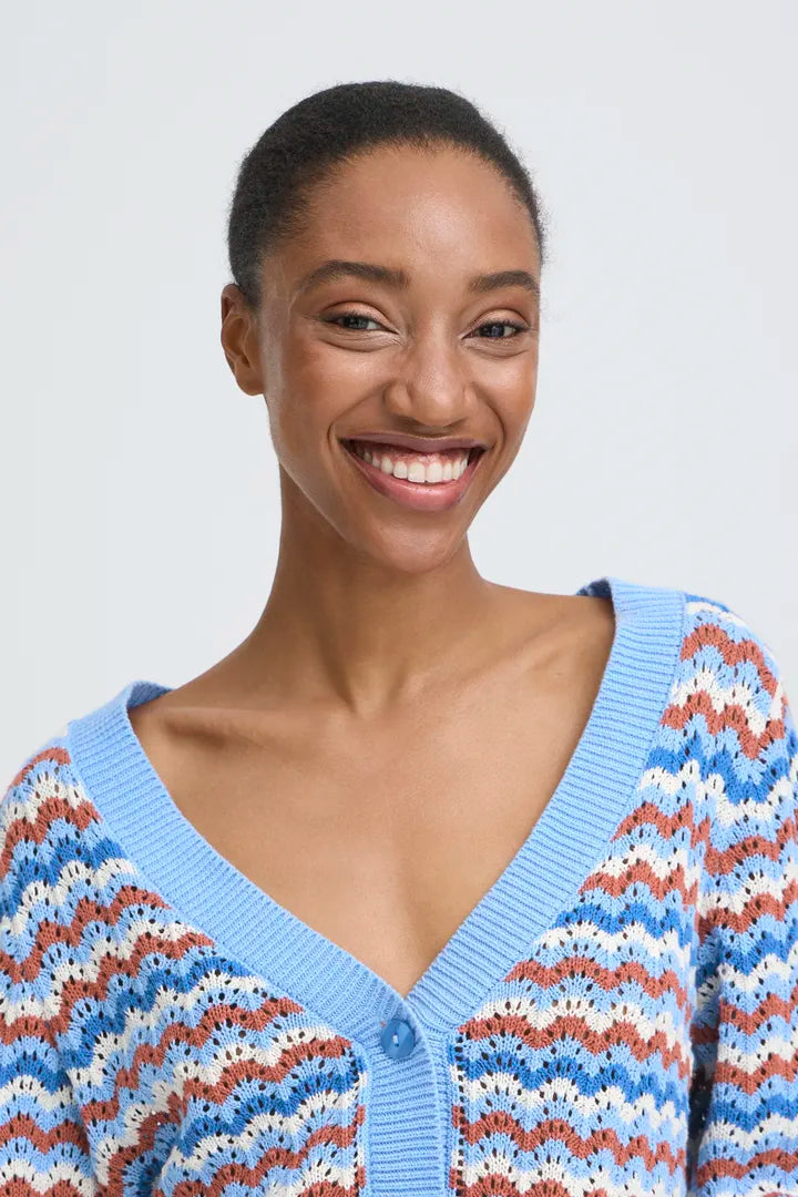 BYNERO POINTELLE CARDIGAN