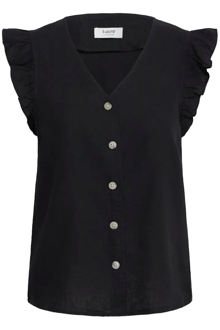 Byfalakka Ruffle Shirt (Black)