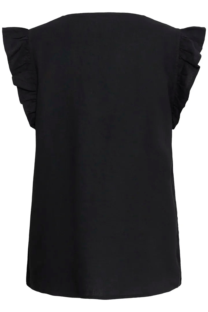 Byfalakka Ruffle Shirt (Black)