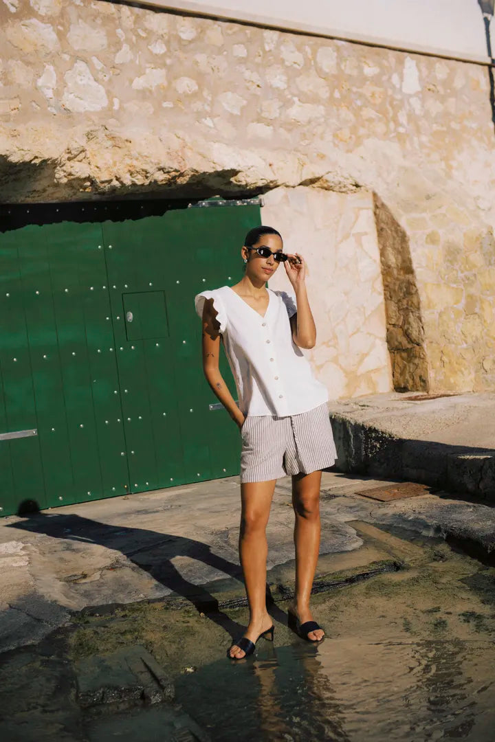 Byfalakka Ruffle Shirt (Marshmallow)