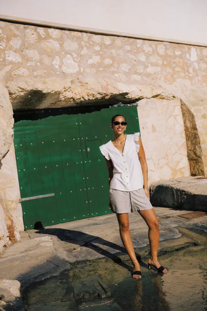 Byfalakka Ruffle Shirt (Marshmallow)