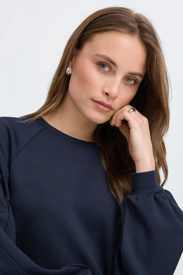 Bypusti Slit Sweatshirt (Dark Sapphire)