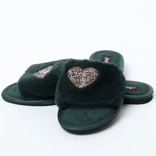 Rant and Rave Suki teal slipper