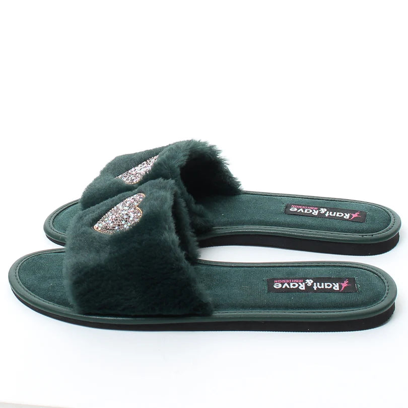 Rant and Rave Suki teal slipper