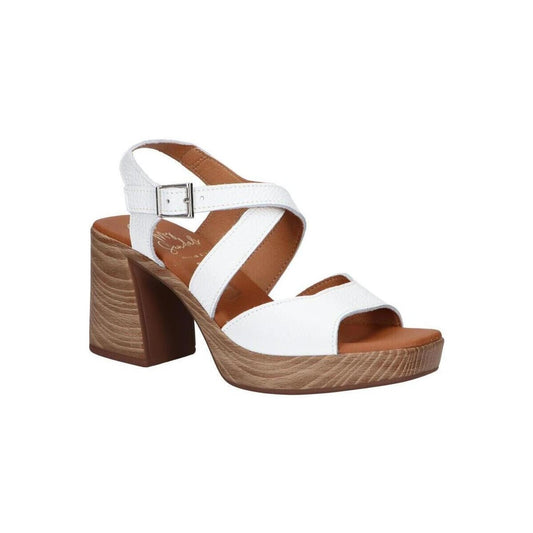 Oh my sandals white block heel sandal -5633