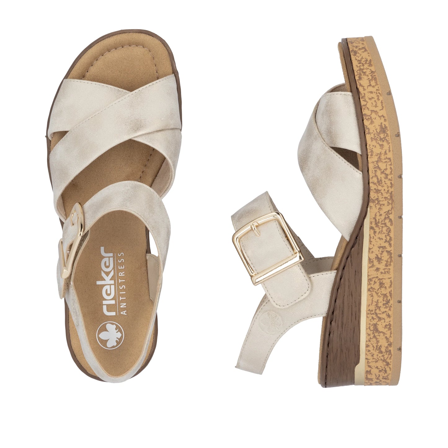 Rieker Beige Wedge 63795-60