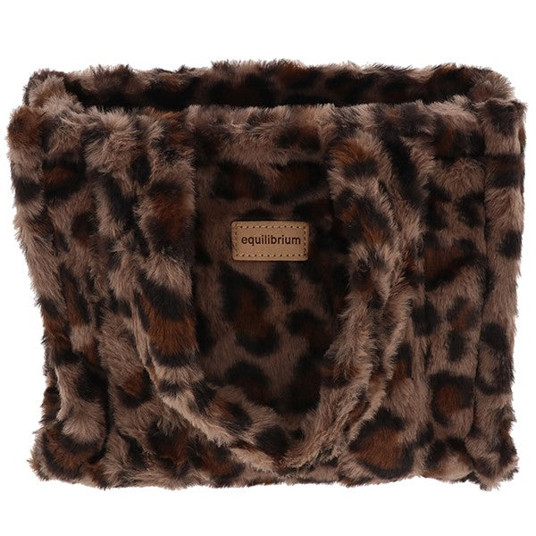 Faux Leopard Handbag Dark