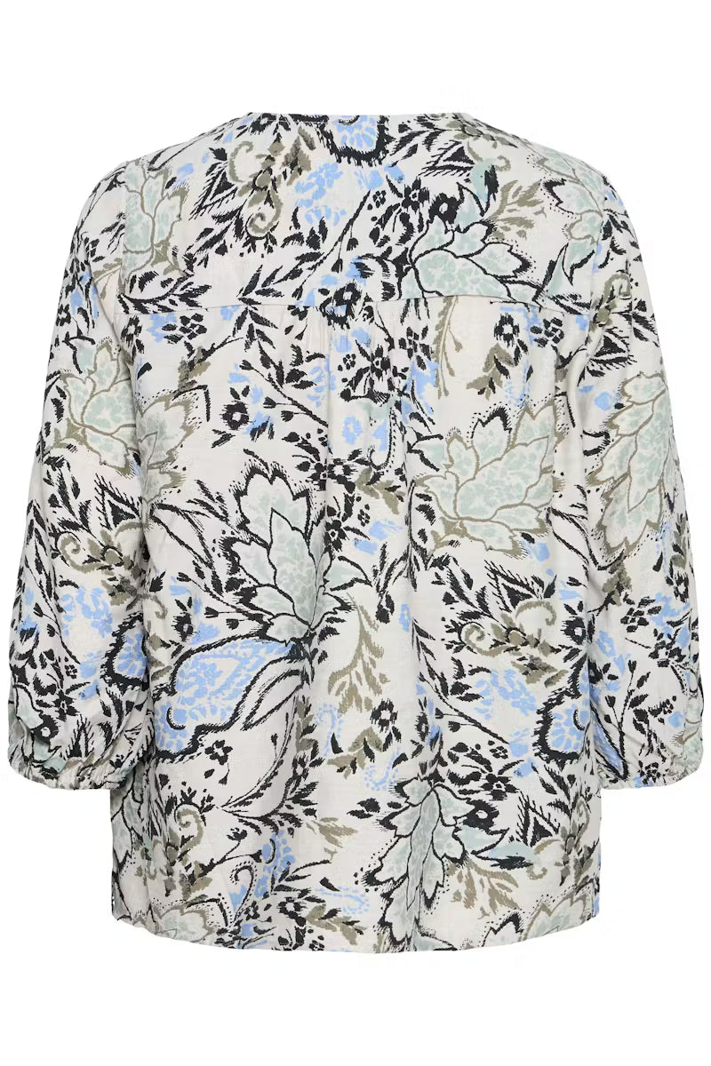 Frariana Blouse ( FEMI BOUQUET GRAY MORN)