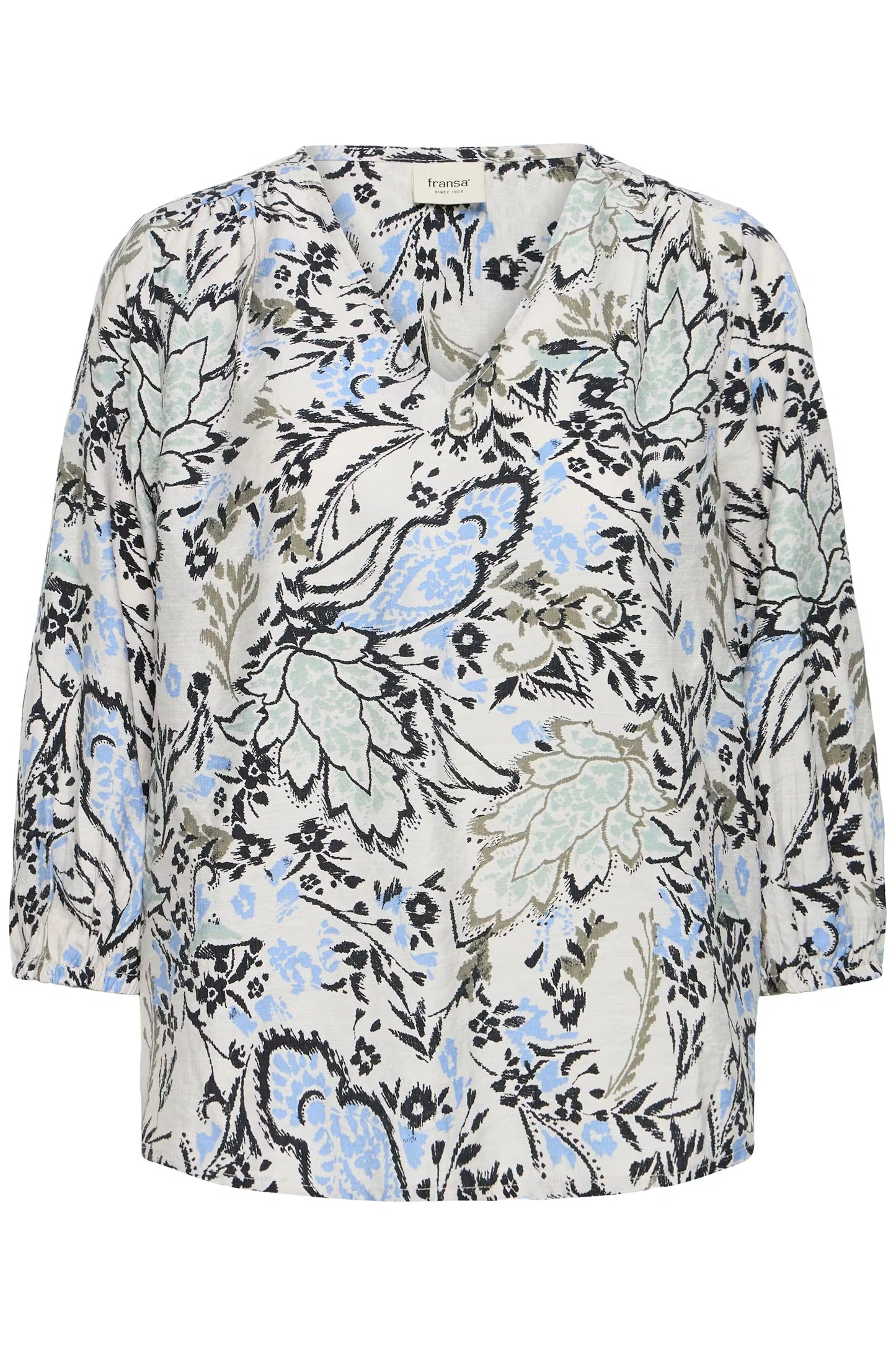 Frariana Blouse ( FEMI BOUQUET GRAY MORN)