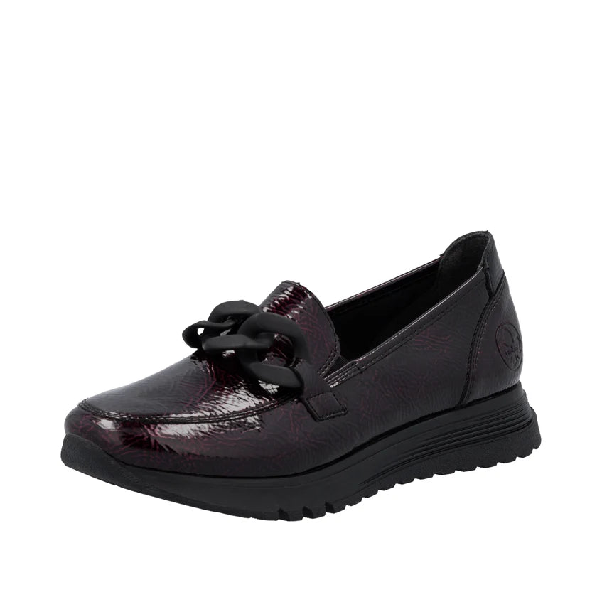 Rieker Red Patent Loafer 49051-35