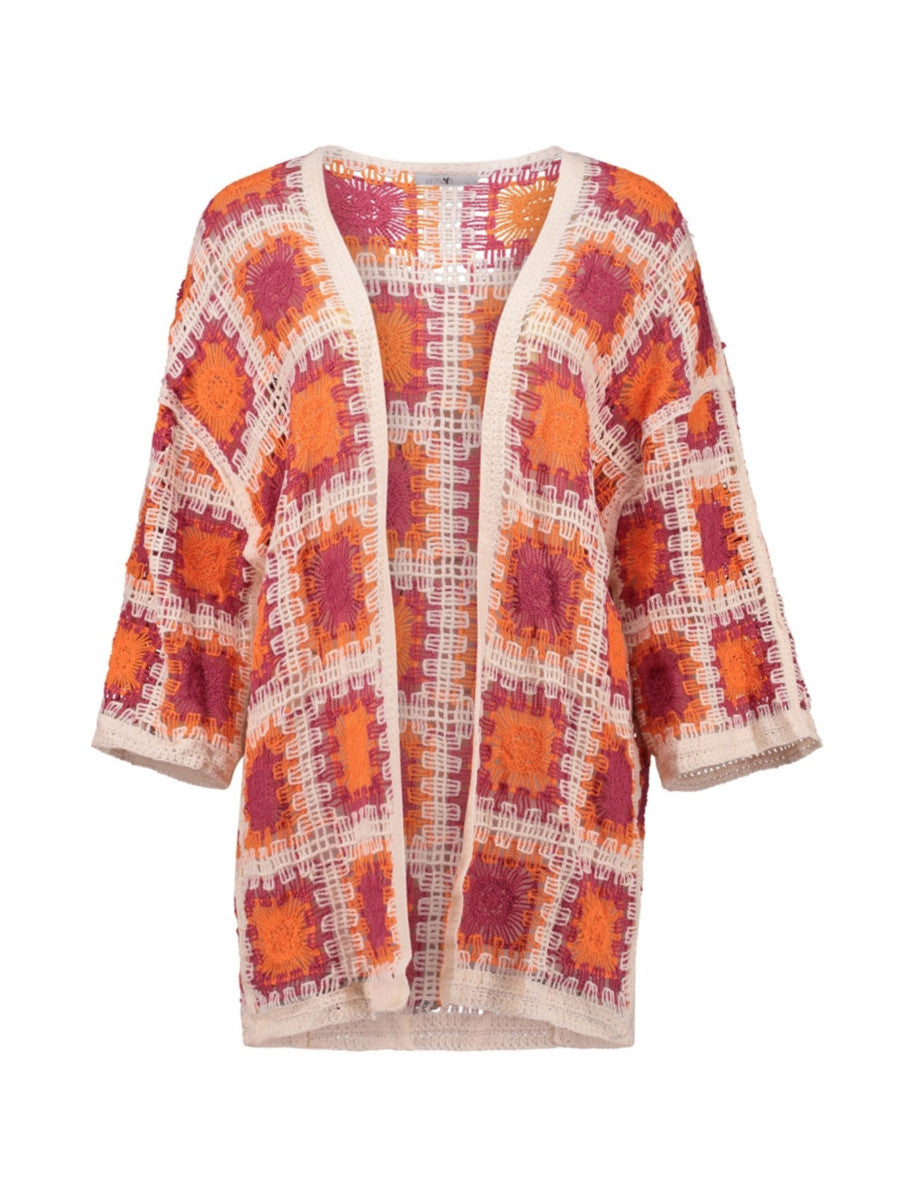 Sa44ima Cardigan (pink/orange)