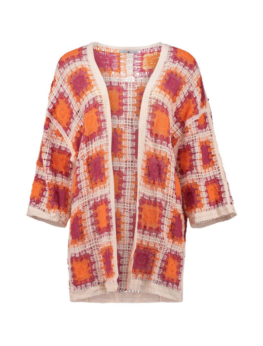 Sa44ima Cardigan (pink/orange)