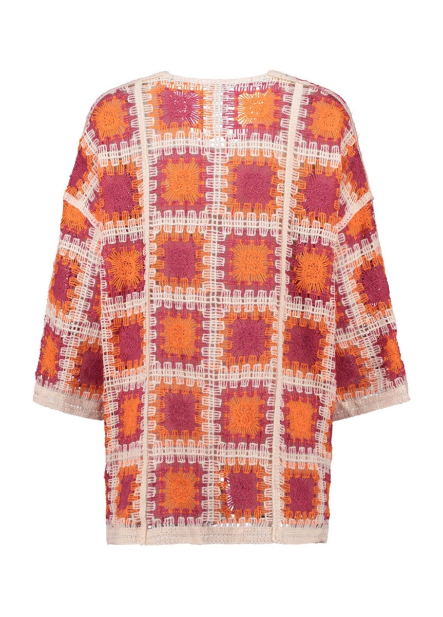 Sa44ima Cardigan (pink/orange)
