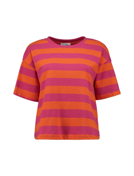 Ge44orgia Top (pink/orange stripe)