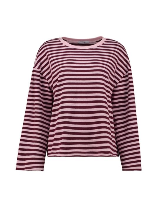 Ge44orgia Top - dcherry stripe