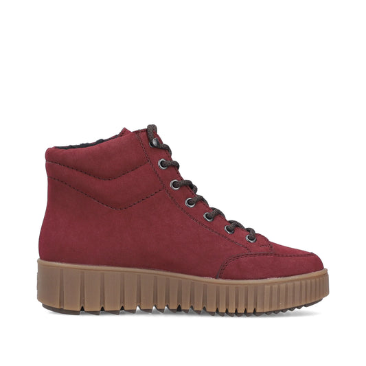 Rieker Y6104-35  red lace up boot
