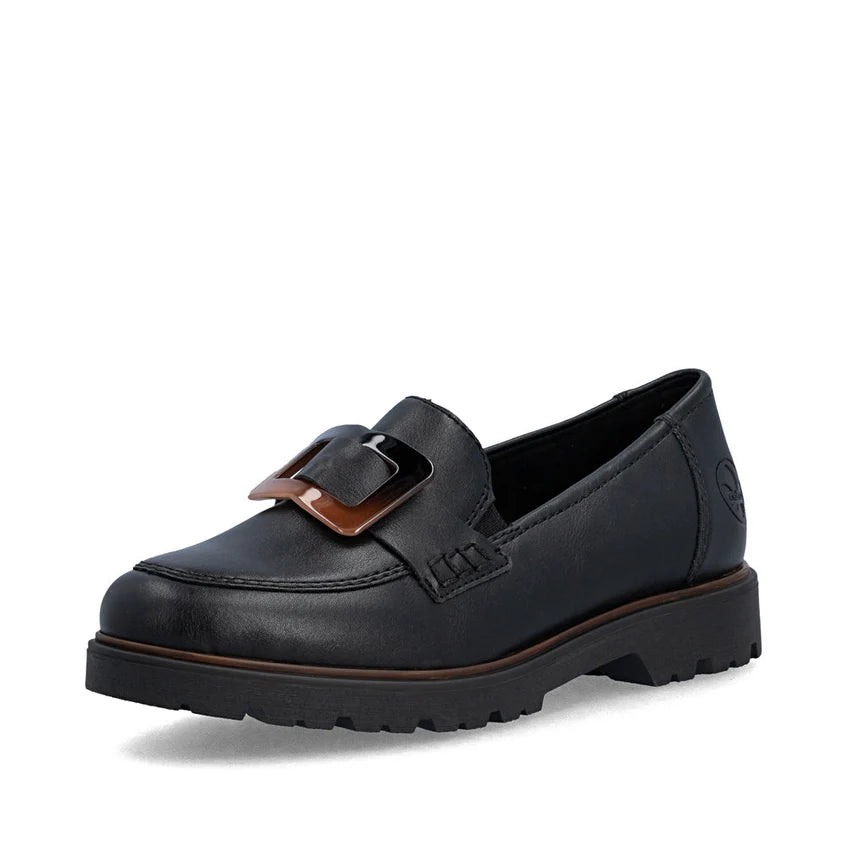Rieker Black Loafer 45553-00
