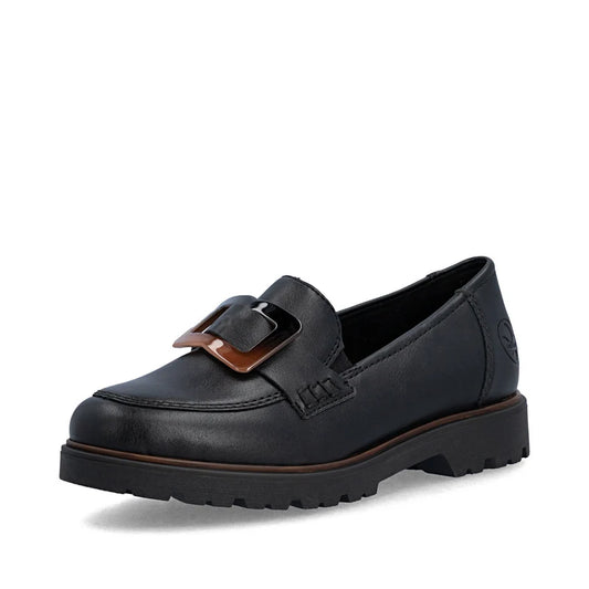 Rieker Black Loafer 45553-00