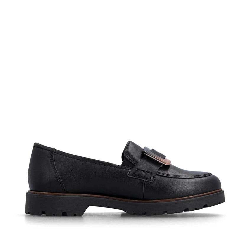 Rieker Black Loafer 45553-00