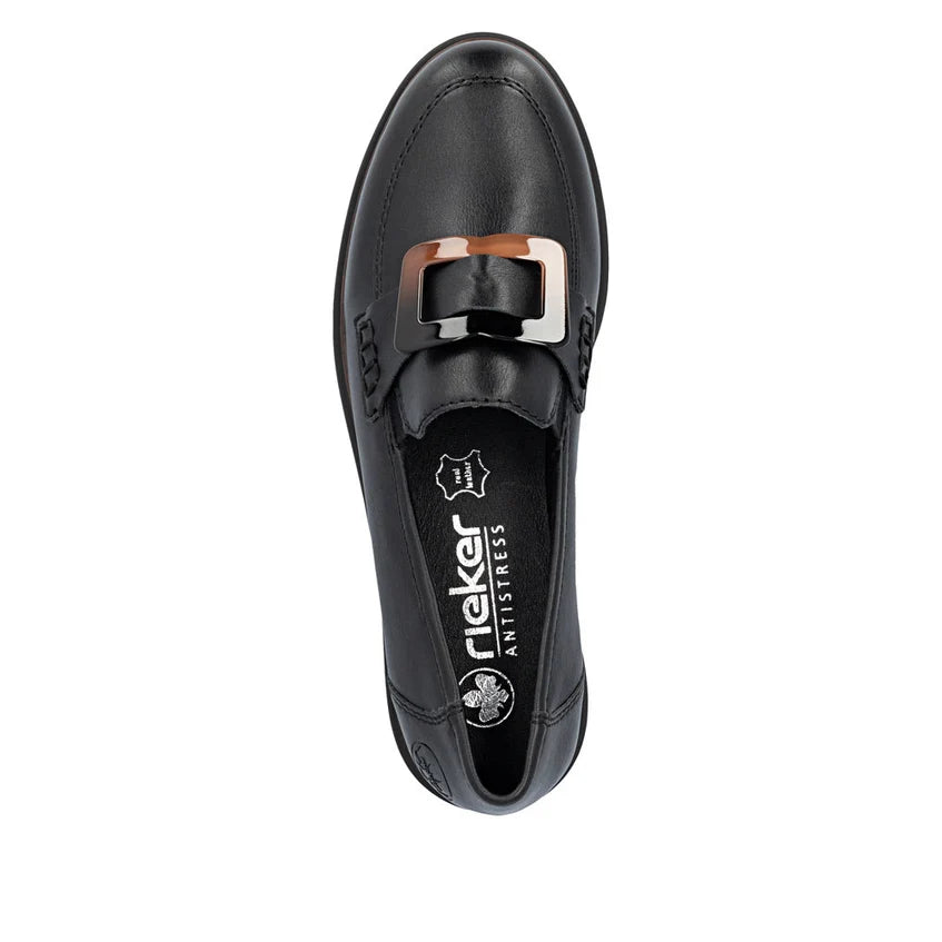 Rieker Black Loafer 45553-00