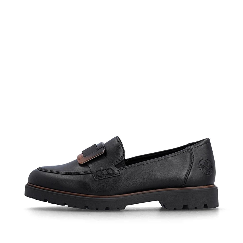 Rieker Black Loafer 45553-00