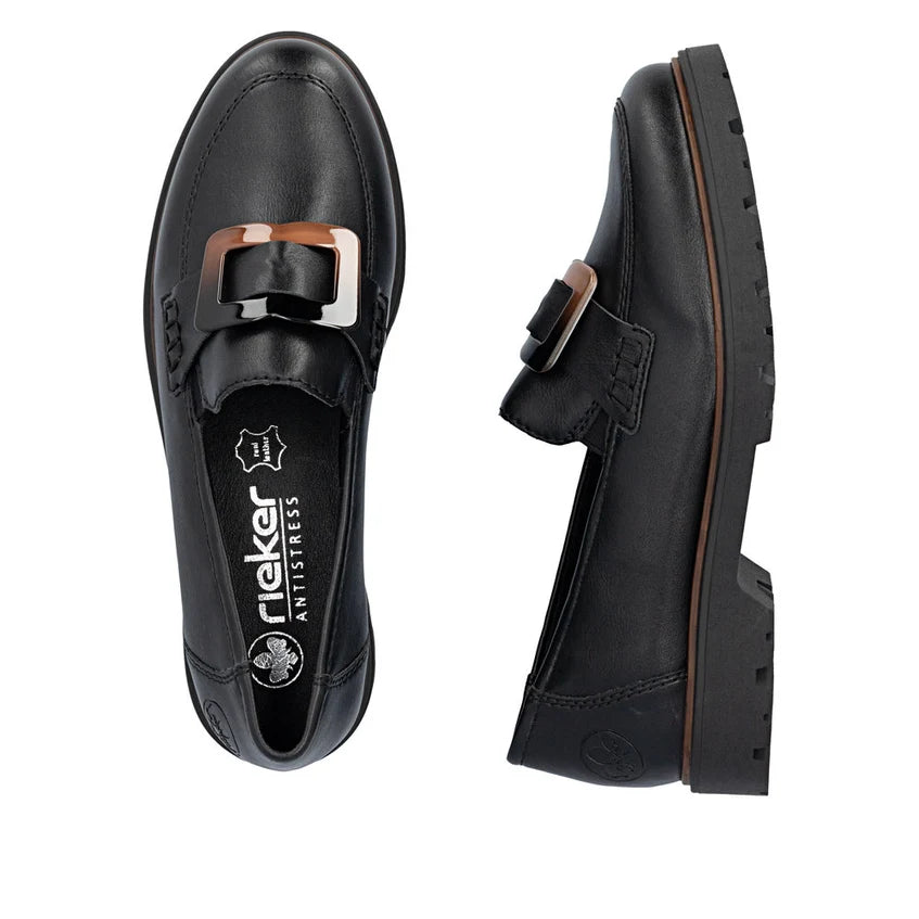 Rieker Black Loafer 45553-00