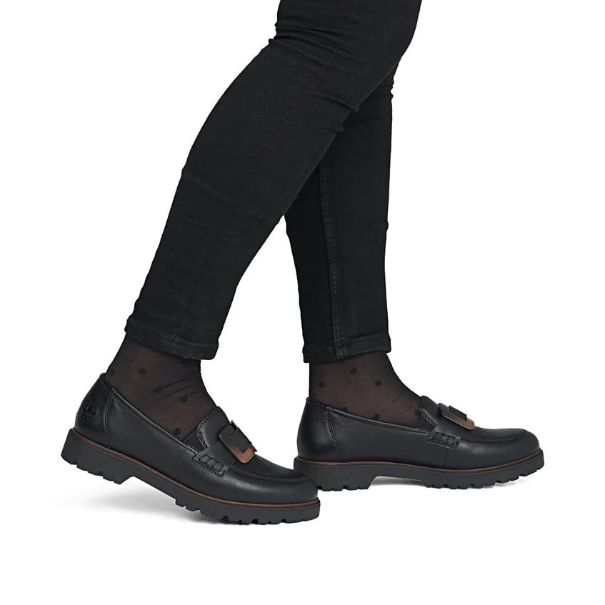 Rieker Black Loafer 45553-00