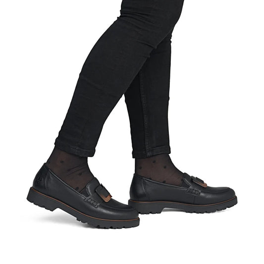 Rieker Black Loafer 45553-00