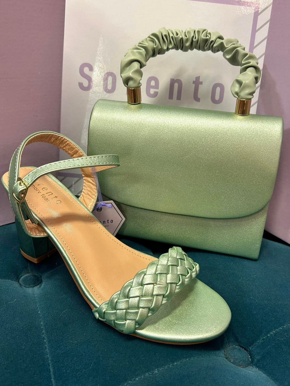 Heritage Heel- Lime Sparkle