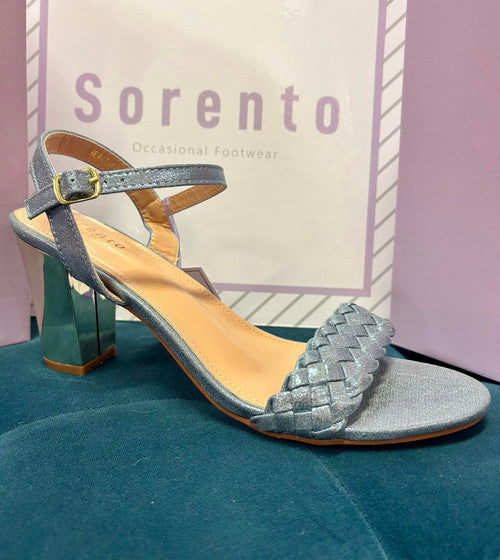 Heritage Heel- Sky Blue Sparkle