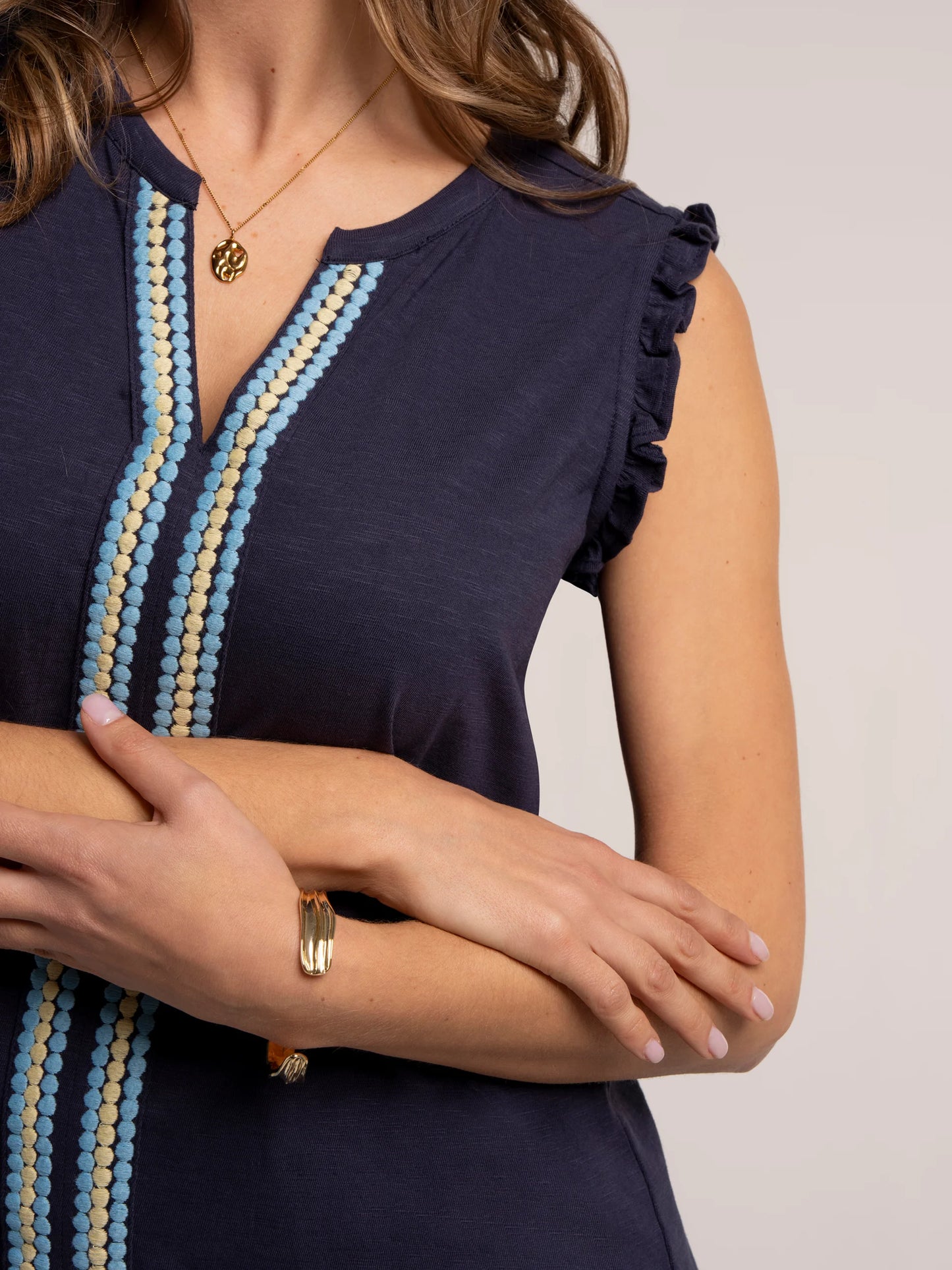 Jenny Sleeveless Jersey Blouse