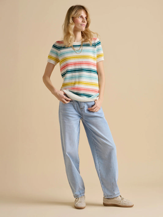 Rainbow Stripe Knitted Tee