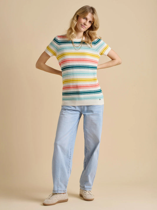 Rainbow Stripe Knitted Tee